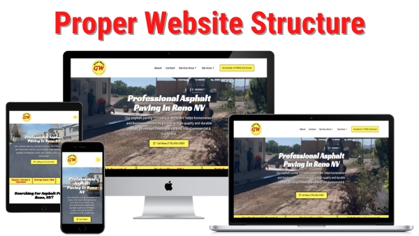 Proper Website Straucture For An Asphalt paving Website